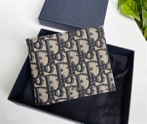 Dior Oblique Jacquard Wallet & Card Holder .